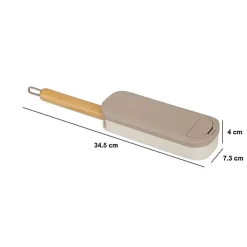 Brosse à textile avec manche en bambou gris 7,3x4cm - Gris- 5five