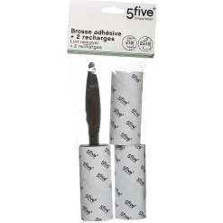 Brosse à vêtements 2 recharges Gris - Gris - 5five