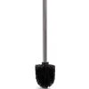 Brosse WC manche acier inoxydable brosse noire H.32 cm