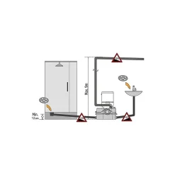 Broyeur WC BSF 800 watt avec Alarme, idéal en logement locatif ou local PRO, très Robuste, Trappe de maintenance, marque Française