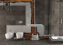 Broyeur WC PLANUS GEBERIT INSTALLED modèle BROYSAN 4 UP adaptable, 4 entrées
