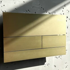 Bâti Support Wc Avec Plaque De Commande Type T Rea Brush Gold