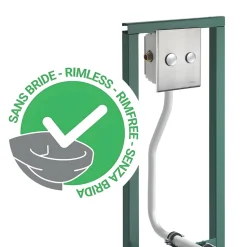 Bâti-support autoportant pour cuvette sans bride PRESTO 1000 XL E DVA avec plaque