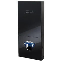 Bâti-support digital en verre noir avec commande sensitive pour wc suspendu - en applique