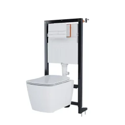 Bâti-support sol et mur pour WC suspendu autoportant, certifié NF, Silgo GoodHome