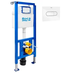Bâti-support WC suspendu, installation sur cloison légère, hauteur 112 cm, chasse 2/4-6 L + plaque blanche (ROW01-FR)