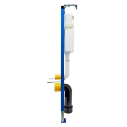 Bâti-support WC suspendu, installation sur cloison légère, hauteur 112 cm, chasse 2/4-6 L + plaque blanche (ROW01-FR)