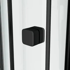 Cabine de douche 1/4 de cercle 85x85x200 cm - Portes coulissantes - Receveur Noir Mat