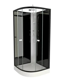 Cabine de douche 1/4 de cercle 85x85x225cm - NEBULA