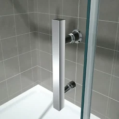 Cabine de douche ALIXA H.200 cm porte coulissante en verre 8 mm transparent 85 x 150 cm (porte 150) - Saniverre