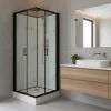 Cabine de douche carrée 90x90 QUADRA Marble