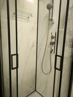 Cabine de douche carrée 90x90 QUADRA Marble