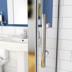 Cabine de douche coulissante - 120 x 90 x 190 cm - 5 mm Verre sécurit transparent - Aluminium chromé