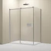 Cabine de douche d'angle, verre clair 6mm, porte coulissante - NT806 FLEX 100x80x195cm