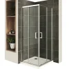 Cabine De Douche H190 85x85cm - Verre Transparent Portes Coulissantes Lana+ (sans Receveur) - Saniverre