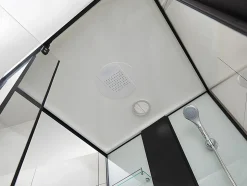 Cabine de douche hydromassante - 2 zones de jets de massage - L90 x P90 x H215 cm - pluie tropicale et douchette - PRIMEA