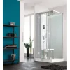 Cabine de douche hydromassante KINEDO HORIZON 90x90 hauteur receveur 12,5cm 1 porte pivotante finition acier
