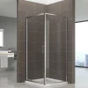 Cabine de douche IBEA H.190 cm porte pivotante verre transparent 80 x 80 cm - Saniverre