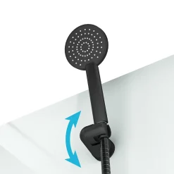 Cabine de douche intégrale 80x80x200 cm carrée - Portes coulissantes - Receveur Noir Mat