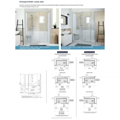 Cabine de douche Kinedo Kinemagic Sérénité 160x70 angle basse solo verre transparent avec mitigeur