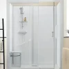 Cabine de douche Kinedo Kinemagic Sérénité Plus 140x80 niche haute coulissante verre transparent avec mitigeur