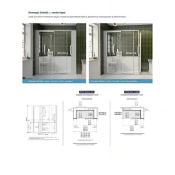 Cabine de douche Kinedo Kinemagic Sérénité Plus 140x80 niche haute coulissante verre transparent avec mitigeur