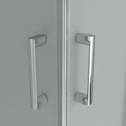 Cabine de douche LANA portes coulissantes H.180 cm verre 6 mm opaque 80 x 80 cm - Saniverre