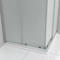 Cabine de douche LANA portes coulissantes H.180 cm verre 6 mm opaque 80 x 80 cm - Saniverre