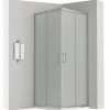 Cabine de douche LANA portes coulissantes H.180 cm verre 6 mm opaque 80 x 100 cm - Saniverre