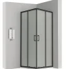 Cabine de douche LANABLACK H.180 cm portes coulissantes verre 6 mm opaque 70 x 70 cm - Saniverre