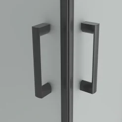 Cabine de douche LANABLACK H.180 cm portes coulissantes verre 6 mm opaque 70 x 70 cm - Saniverre
