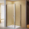 Cabine de douche NIKY H.195 cm porte pivotante verre 8 mm transparent 90 x 90 cm - Saniverre