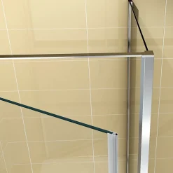 Cabine de douche NIKY H.195 cm porte pivotante verre 8 mm transparent 90 x 90 cm - Saniverre