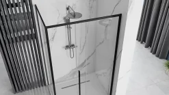 Cabine de douche REA Solar Black 90x120