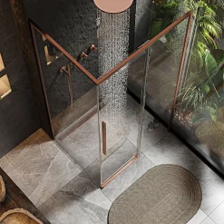 Cabine De Douche Rea Solar 90X120 Brush Copper