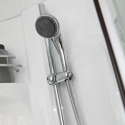 Cabine De Douche 90X90 Avec Hydromassage Et Bain De Vapeur Semi-Circulaire - Vesuvio