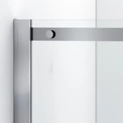 Cabine de douche 80x100 cm coulissante en 6mm verre trempé anticalcaire, profils chromés