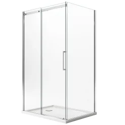 Cabine de douche 80x110CM H200 Verre Transparent 8mm Gauche avec Easy-Clean mod. Prime Duo 1 Porte