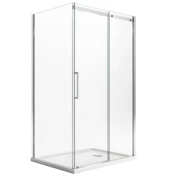 Cabine de douche 80x120CM H200 Verre Transparent 8mm Droite avec Easy-Clean mod. Prime Duo 1 Porte