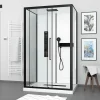 Cabine de douche 115x90x210 cm avec receveur + bonde 90mm + Grille linéaire - FACTORY 2