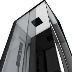 Cabine de douche 110x80x215cm - Verre Trempé - Mitigeur Chrome - DUALITY 3 RECTANGLE
