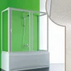 Cabine douche 3 côtés Pare-Baignoire 80x170x80 CM en acrylique mod. Plutone avec ouverture laterale