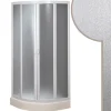 Cabine douche demi-circulaire 80x80 CM en acrylique mod. Smart avec ouverture culissante