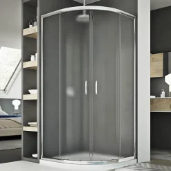 Cabine douche demi-circulaire 90x90 CM H185 granité C modèle Junior