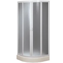 Cabine douche demi-circulaire 80x80 CM en acrylique mod. Marte avec ouverture culissante