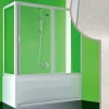 Cabine douche Pare-Baignoire 80x180 CM en acrylique mod. Plutone avec ouverture centrale