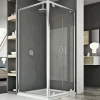 Cabine Douche 75x120 AP. 120 CM H185 transparent modèle Sintesi Duo 2 Portillons