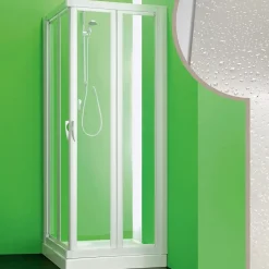 Cabine douche 80x80 CM en acrylique mod. Giove avec ouverture pliante