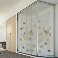 Cabine douche 80x150 H198 CM mod. Young Duo 2 Portes Opaque
