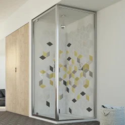 Cabine douche 80x90 Ouv. 90 CM 198 Transparent mod. Cristal Duo 1 Porte